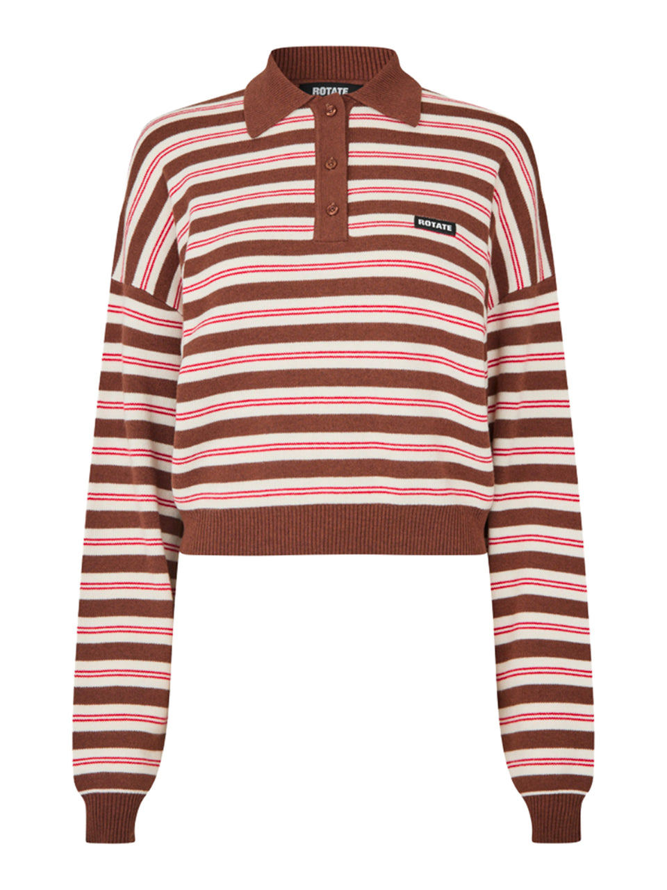 Polo a righe in maglia elasticizzata