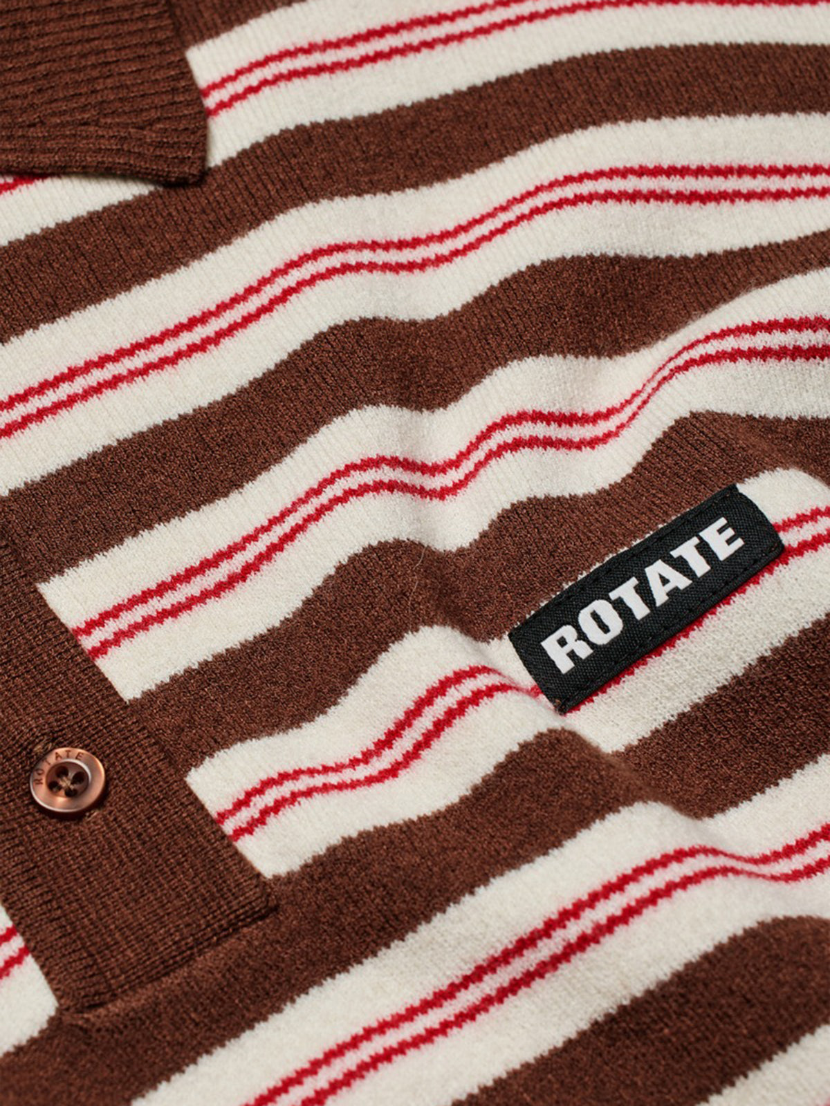 Polo a righe in maglia elasticizzata