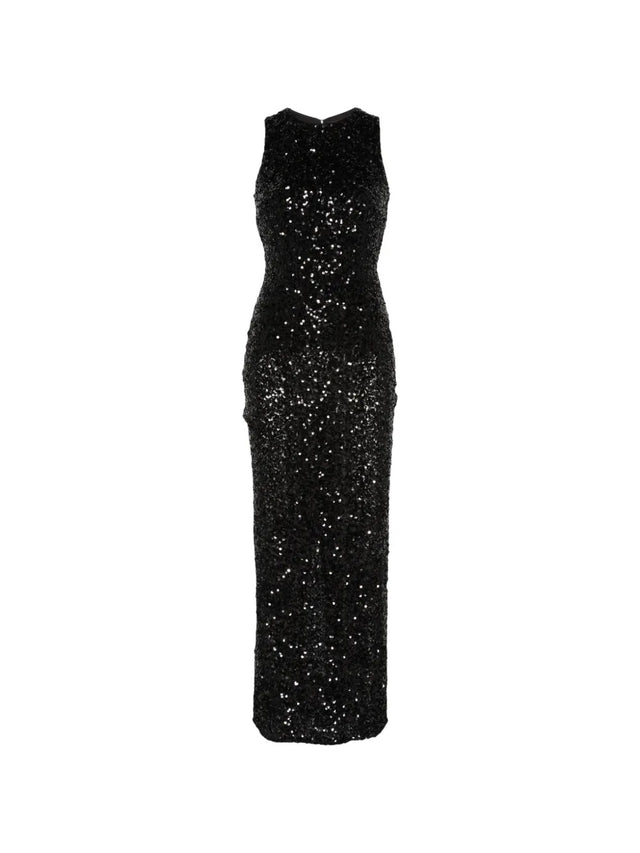 Abito con paillettes senza maniche