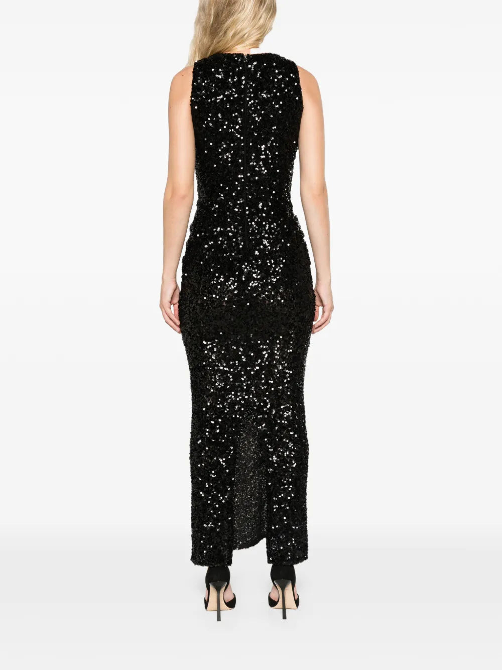 Abito con paillettes senza maniche