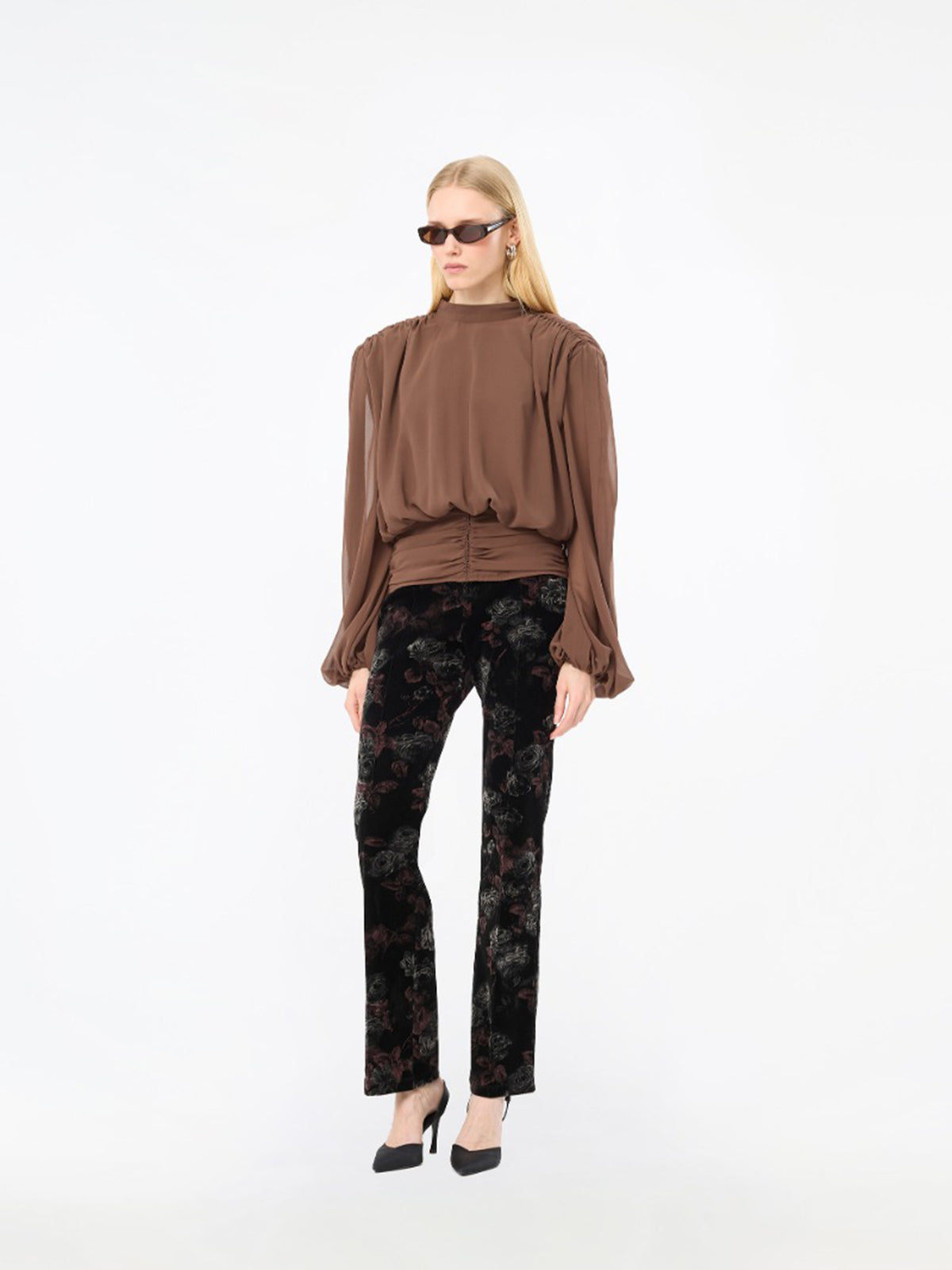 Blusa plissettata