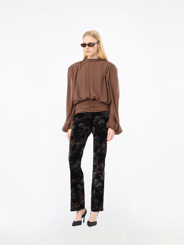 Blusa plissettata