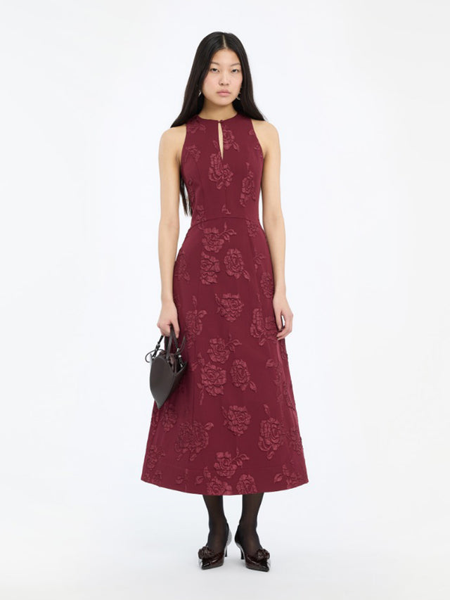 Abito maxi con paillettes