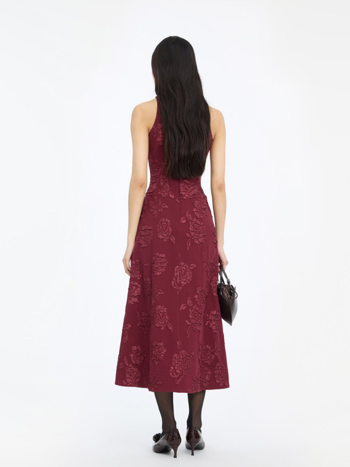 Abito maxi con paillettes