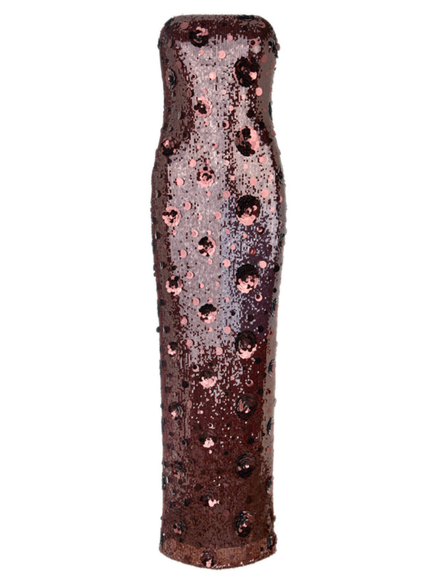 Abito tubolare con paillettes