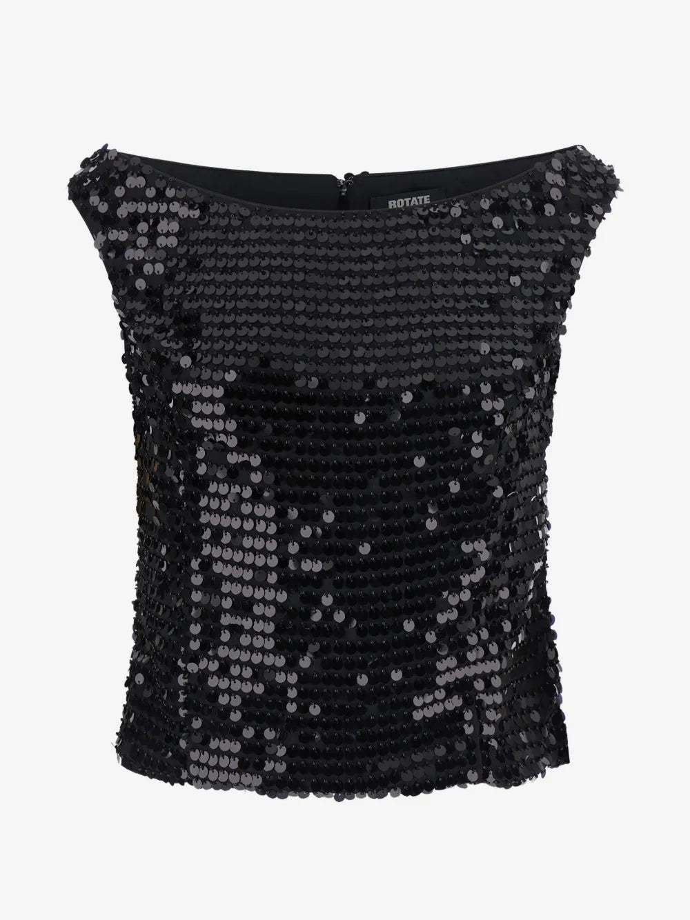 Top con paillettes e spalle scoperte