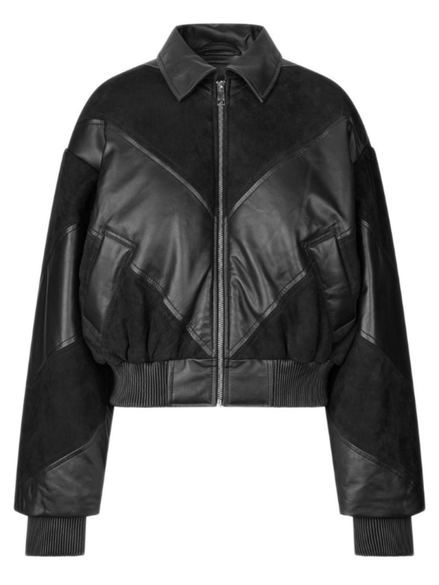 Bomber corto in pelle