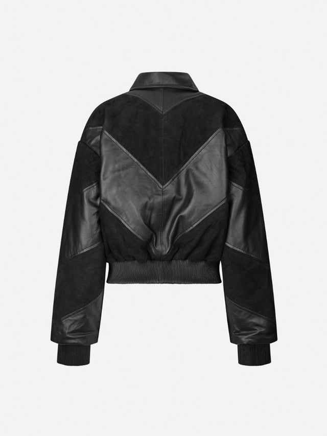 Bomber corto in pelle