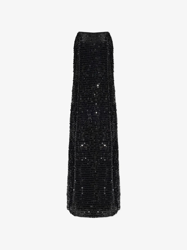 Abito maxi con paillettes