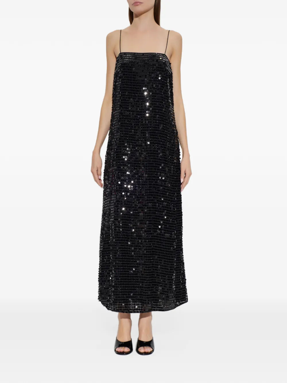 Abito maxi con paillettes