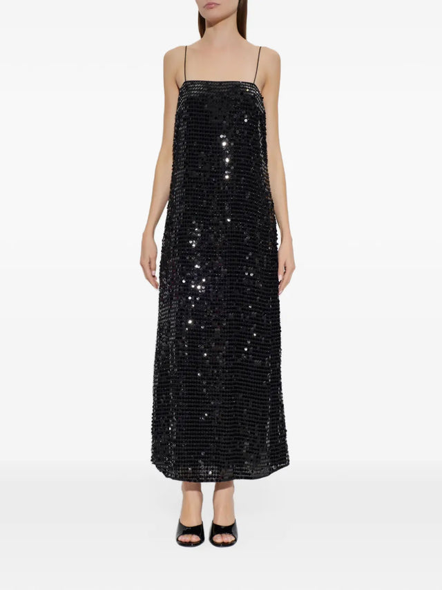 Abito maxi con paillettes