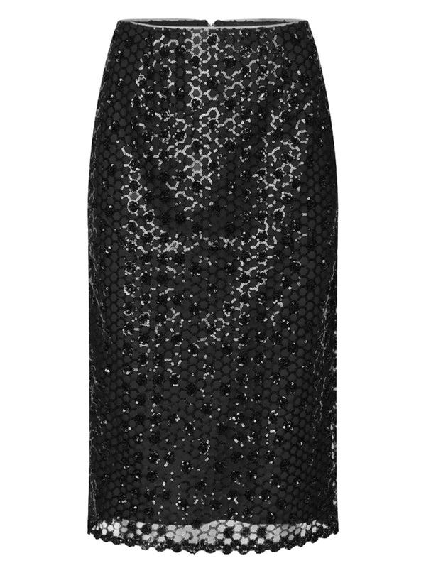 Sequins midi skirt
