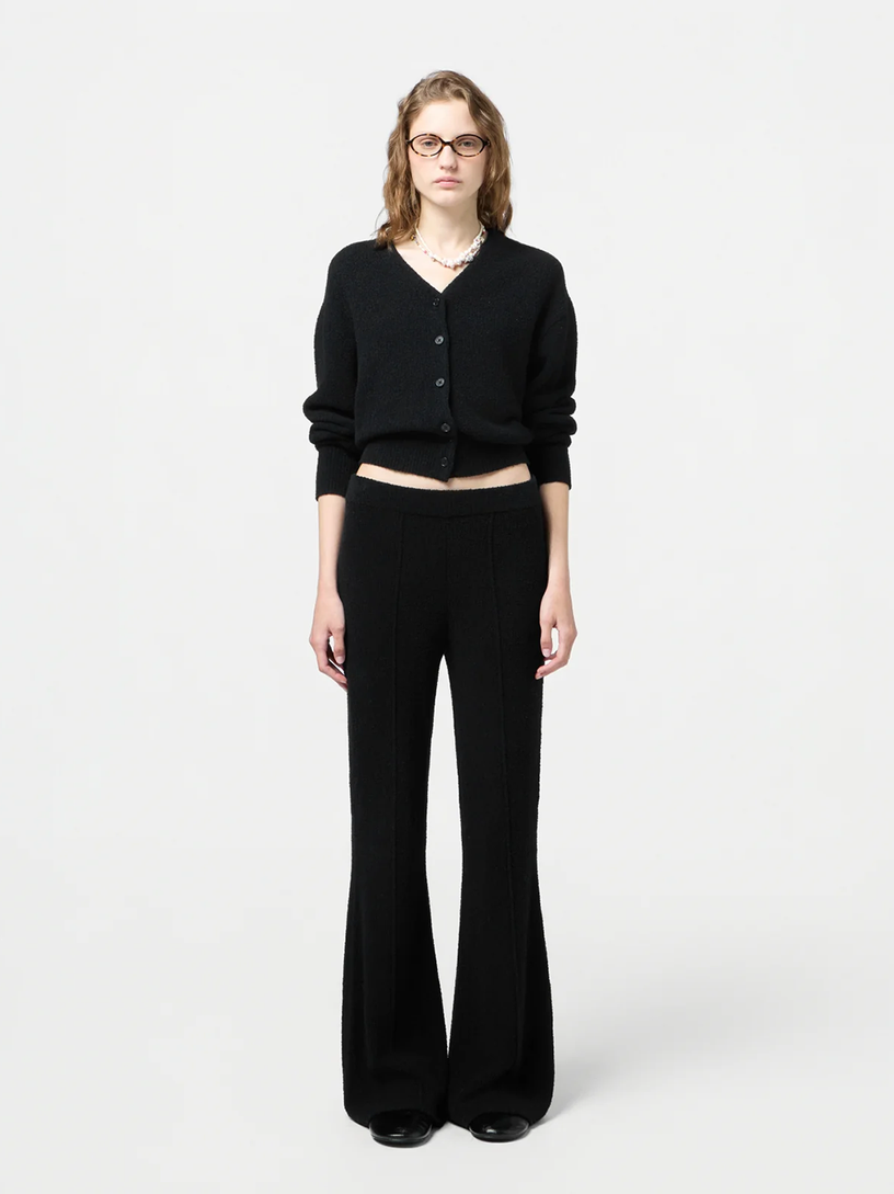 Pantaloni svasati in bouclé