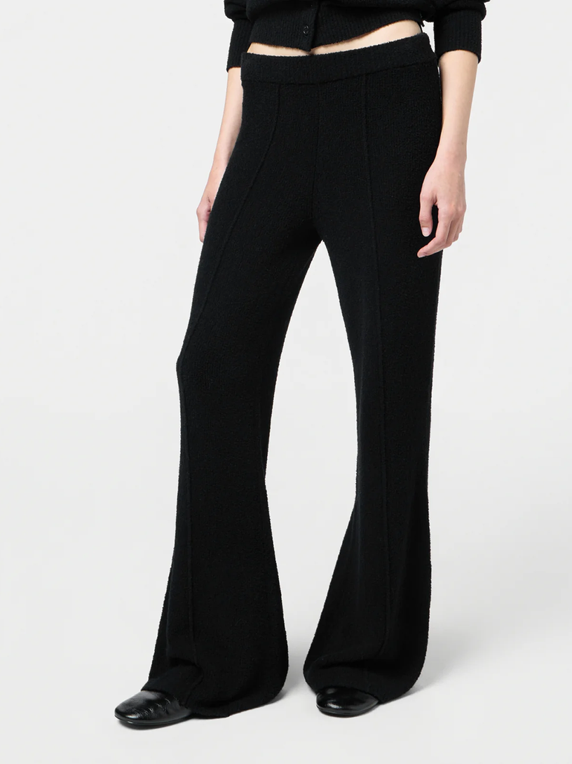 Pantaloni svasati in bouclé