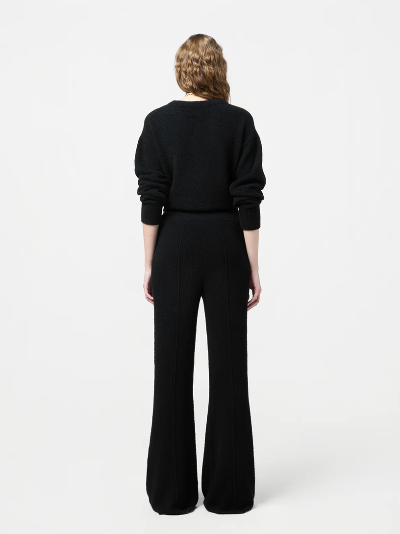 Pantaloni svasati in bouclé