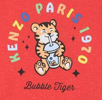 Bubble-tea tiger graphic T-shirt